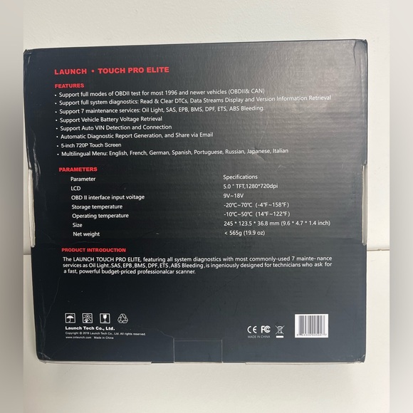 LAUNCH Touch Pro Elite Car Full System Diagnostic Tool OBD2 Scanner Code Reader - Picture 3 of 12
